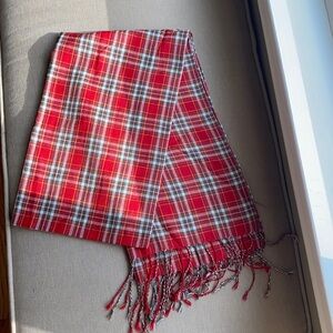 Eddie Bauer Red Plaid Scarf